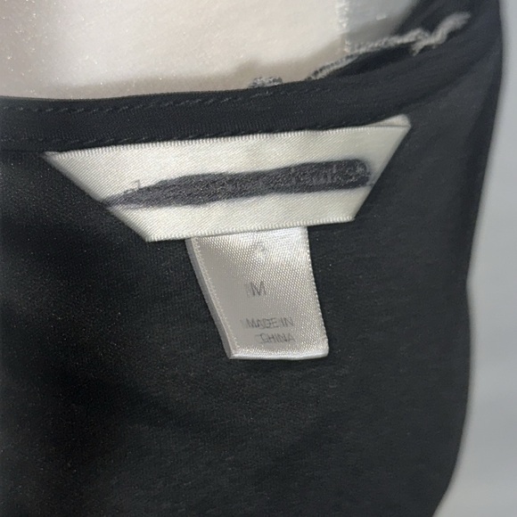 black & white Christopher & Banks sleevelesss sheath midi dress size medium - Picture 4 of 5